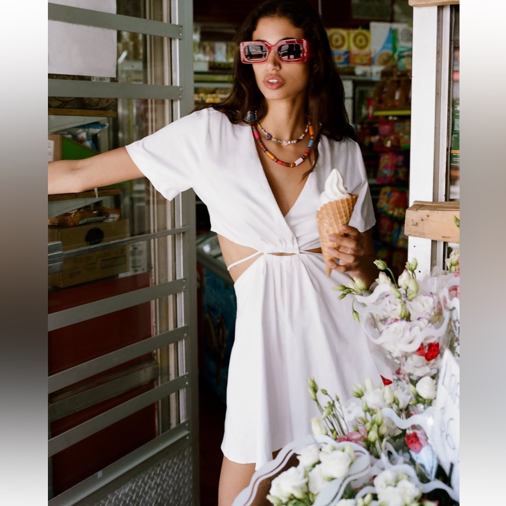 White Zara dress